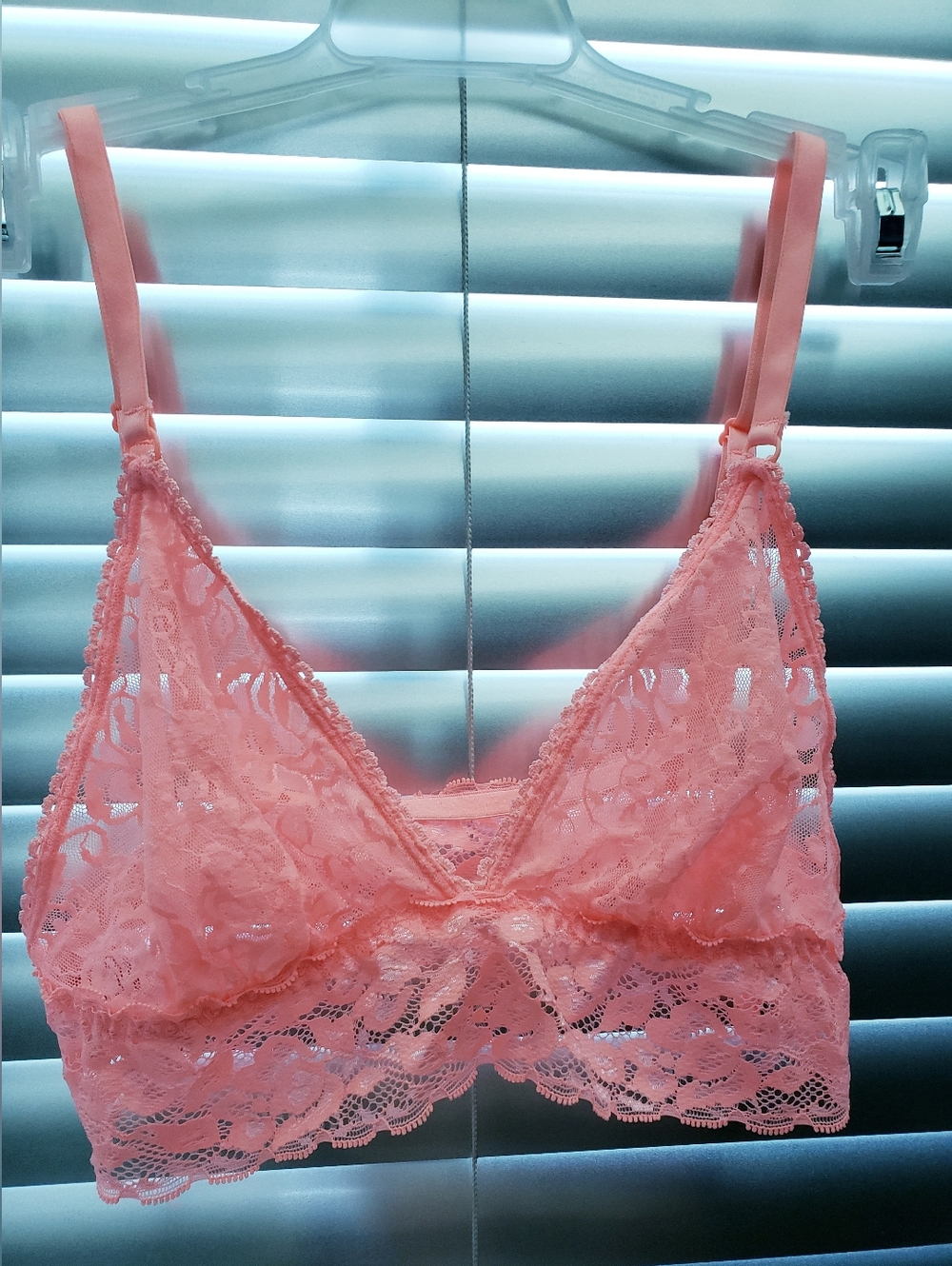 Lace Bralette - Coral Pink - Picture 2 of 6